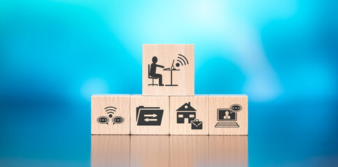 Sticker - Concept of telecommuting