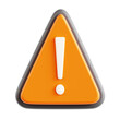 © Animaxx - warning icon illustration 3D background transparent
