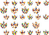 Fototapeta Dinusie - Abstract vector pattern design in banner, business presentation, branding package, fabric print, wallpaper