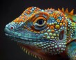 Captivating Microscopic Journey Through Vibrant Lizard Skin Textures and Colors