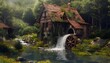 medieval building - water mill