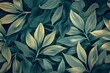 Plant leaves background, floral pattern for wallpaper, color schema --ar 3:2 --tile Job ID: b1da5711-9dc0-4e1f-abb3-9293092b7a2c