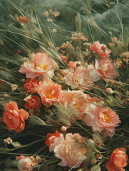 Wall Mural - abstract floral background