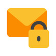 safe mail flat icon