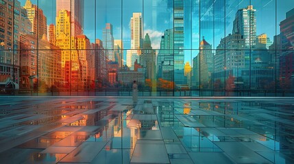 Wall Mural - Aerial View of Cityscape From Skyscraper