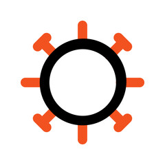 Poster - virus outline color icon