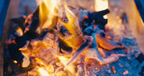 Fototapeta Łazienka - Coal fire in portable barbecue