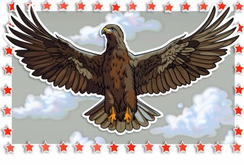 Wall Mural - Eagle Soars High, Freedom Calls