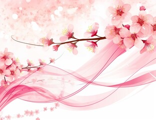 Wall Mural - Pink cherry blossom