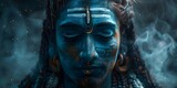 Fototapeta Nowy Jork - Artistic rendition of Shiva with dynamic lighting and cinematic vibes. Concept Shiva, Hindu Deity, Artistic Lighting, Cinematic Vibes, Dynamic Pose