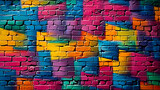 Fototapeta Młodzieżowe - Graffiti brick wall