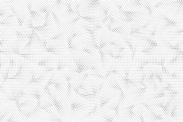 Halftone vector background. Monochrome halftone pattern. Abstract geometric dots background. Pop Art comic gradient black white texture. Design for presentation banner, poster, flyer, business card.