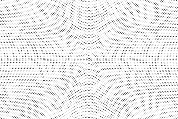 Halftone vector background. Monochrome halftone pattern. Abstract geometric dots background. Pop Art comic gradient black white texture. Design for presentation banner, poster, flyer, business card.	