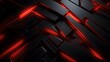 3d rendering of black and red abstract geometric background. Scene for advertising, technology, showcase, banner, game, sport, cosmetic, business, metaverse. Sci-Fi Illustration. Product display