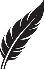 Aufkleber - Minimalist Feather Graphic Vector Logo Mastery Demonstrated Feather Silhouette Vector Symbolizing Minimalist Logo Excellence