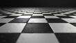 High contrast black and white pixelated checkerboard with subtle gray tones
