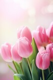 Fototapeta Tulipany - blooming tulip field Generative AI