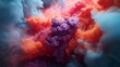 Colorful cloud of smoke. 3d rendering, 3d illustration.