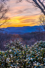 Canvas Print - mountain sunset