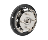 Fototapeta Big Ben - Drum brake with the drum removed isolated. System of drum brake. Automotive braking system.