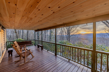 Canvas Print - mountain view from porch