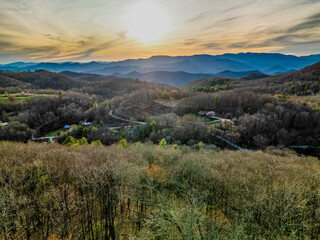 Canvas Print - mountain view from porch