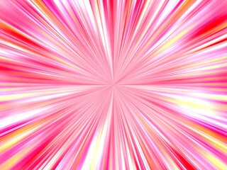 Poster - Background with effect of rays and straight lines in motion, blur and depth in red, pink, yellow and white colors - abstract graphic. Topics: wallpaper, card, abstraction, pattern, art of computer