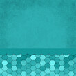  Retro teal hex abstract background