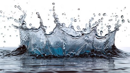 Poster - On a white background, a water splash is isolated