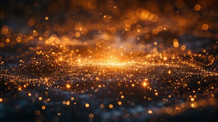 Aufkleber - A golden glow light effect. A star burst with sparkles.