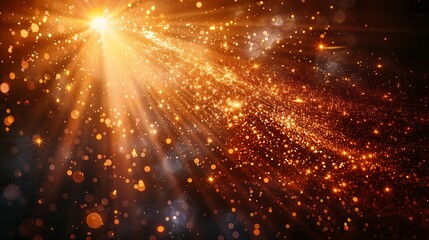 Poster - Luminous glow. Sparkling starburst. Sun.