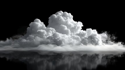 Aufkleber - The fog or smoke is isolated and transparent, with a white modern cloudiness, mist, or smog background.
