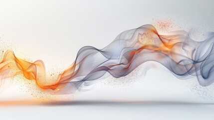 Aufkleber - Transparent background with modern realistic smoke.