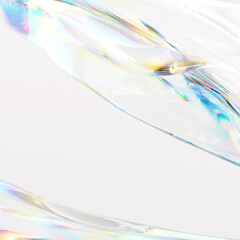 Wall Mural - Abstract gradient wave chromatic dispersion spectral effect. 3d rendering