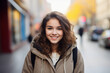 © Tetiana - Generative ai photography of cheerful lovely woman walking in megapolis downtown