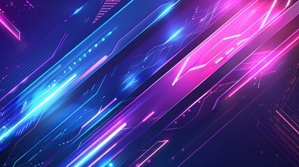 Wall Mural - abstract neon dynamic background.