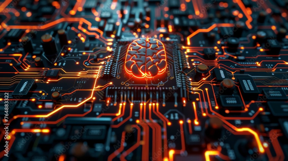 Conceptual illustration of a neural network model implemented on a ...