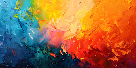 Poster - Abstract Geometric Art with Bold Contrasts and Complementary Colors