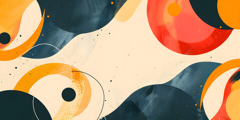 Poster - Colorful Geometric Abstract Background with Bold and Dynamic Graphic Shapes