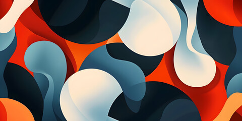 Poster - Abstract Geometric Artwork with Bold Shapes and Commanding Graphic Design