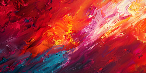 Poster - Abstract Colorful Swirling Waves Creating Dynamic Movement Artistic Background