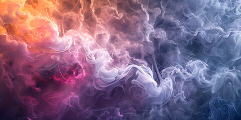 Poster - Delicate Colorful Abstract Background with Subtle Curling Patterns