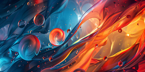 Poster - Dynamic Abstract Composition: Capturing Movement and Energy in Modern Art