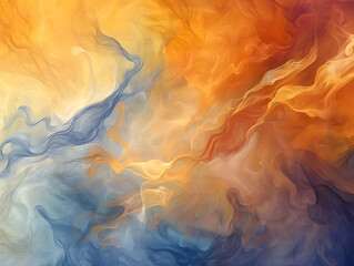 Poster - Warm Harmonious Abstract Background with Blending of Colors