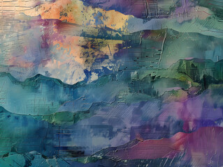 Poster - Abstract Textured Layers Adding Dimension Artwork Background Concept Viewer Perspective.