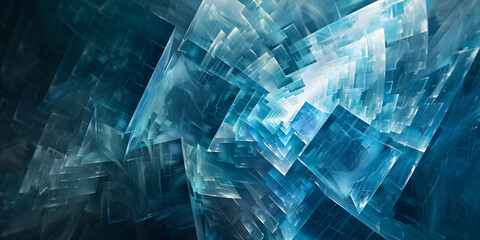 Poster - Transparent Layers Abstract Background Design - Artistic Modern Digital Art
