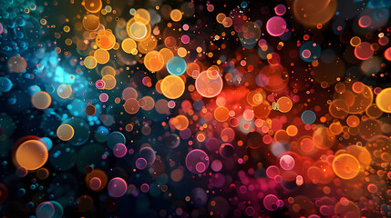 Poster - Microscopic Worlds Collide in Abstract Background Artistic Illustration