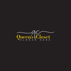 Poster - Queen's closet Signature logo and minimalist QC logo