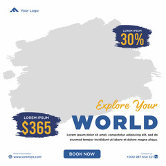 Sticker - Travel holiday vacation social media post web banner