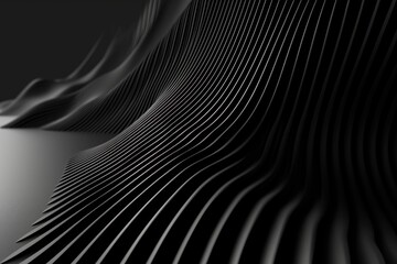 Poster - Modern Black Background Line Light Abstract